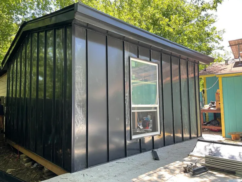 Black standing seam metal wall panels for Metal Roof Installation in Winthrop Harbor